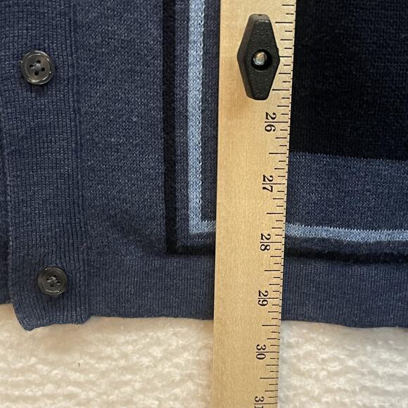 Abercrombie and Fitch Shirt Mens 2XL Blue Button Front Knit Retro Style Grandpa - Picture 8 of 9